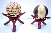 Wooden Ball Stand With Ball.