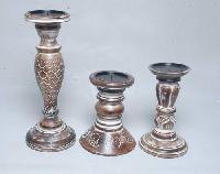 aluminum carved candle holders