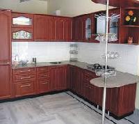 rubber wood modular kitchen