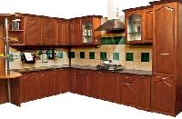 solid wood modular kitchen