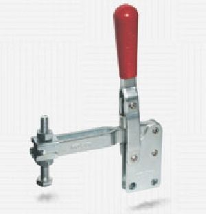 HOLD DOWN TOGGLE CLAMP - VERTICAL HANDLE - BASE STRAIGHT