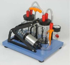 SUCTION MACHINE MANUAL FOOT OPERATED DOUBLE JAR