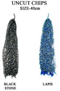 Uncut Black Stone and Lapis Beads