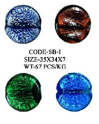 Silver Foil Glass Beads - SB-I