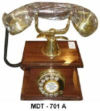 Brass Wooden Maharaja Telephone