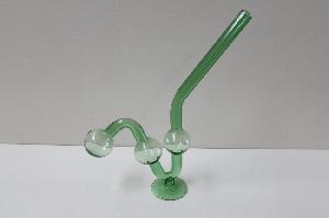 Glass Oil Burnator Green Tube