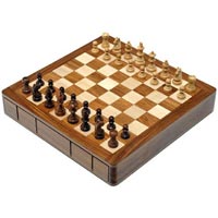 Sheesham Sliding Drawer Chess Set