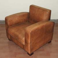 Single Seater Leather Sofa