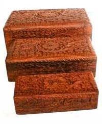 wooden carved box