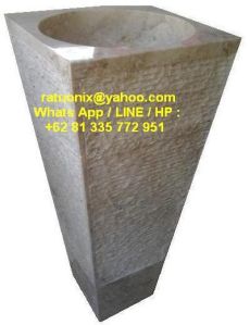 Pedestal Basin Marble Cream Pedestal Basin Marble Cream