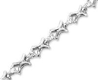Cubic Zirconia Silver Bracelets - BR-1007