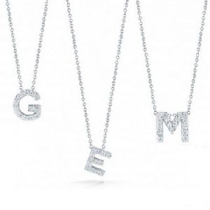 Diamond Initial Pendants