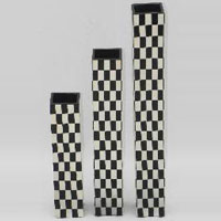 Checker Bone & Horn Vases S/3