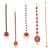 gold maang tikka jewelry antique bridal indian