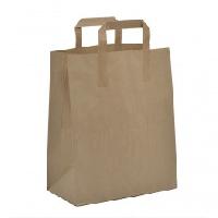 Brown SOS Paper Bags with Flat Handles