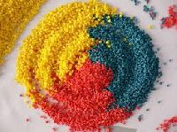 colored plastic granules