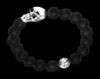 Onyx Beads Silver Bead