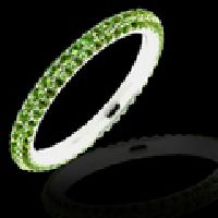 Pave Green Garnet Ring