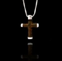 Tipped Bocote Wood Cross Pendant