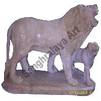 Marble Lion Statues