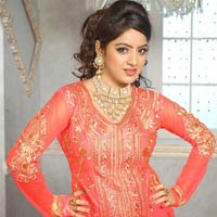 Bright Red Colour Traditional Anarkali Salwar Kameez