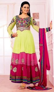 Semi Stitched Anarkali Salwar Suits