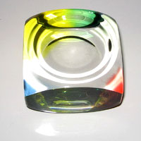 Rectangular Square Multicolor Plain Glossy Glass Paper Weight