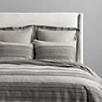 CHAMBRAY GREY EMBROIDERED KING DUVET COVER