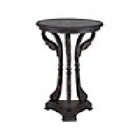 Merle Round End Table In Black