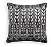 ONYX FEATHER BEADED PILLOW