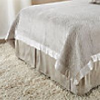 WILLOW KING PLEATED BED SKIRT IN GREY