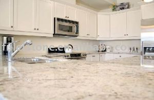 Amba White Honed Finish Granite Slab