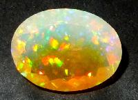 Faceted Ethiopian Fire Opal Gemstones