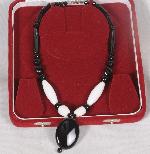 Black Onyx (Black & White) Necklace