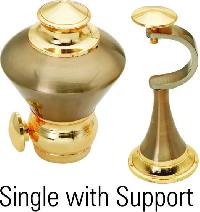Brass Curtain Finials Single with Support
