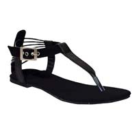 Black flat sandal