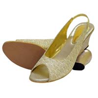 Ladies Gold Wedges Heel Sandals