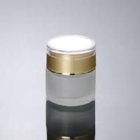 cream glass container