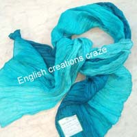 Silk ombre dyed scarves