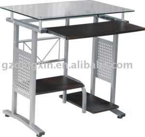 steel tube Designer Glass DX-8825 Computer Desk