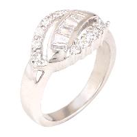 Tuan 925 Pure Silver Cubic Zirconia (CZ) Diamond Ring