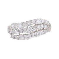 Sterling Silver bridal diamond ring