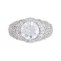Sterling Silver Wedding Cz diamond Ring