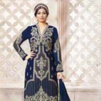 KAMEEZ-Faux gorgette long With heavy embrodery Salwar Suit
