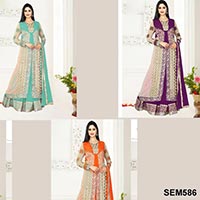 Net and Georgette Floor Touch Anarkali Suit