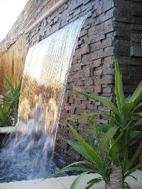water cascade wall fountain