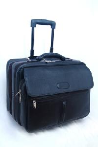 Leather Overnight Executive Trolley Bag