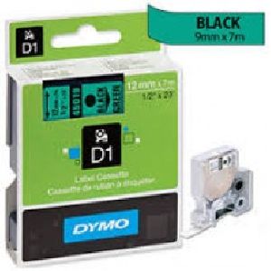 12MM X 7M Dymo D1 Black Tape