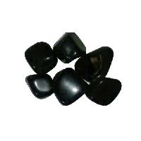 black agate stone pebbles