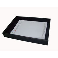 Black Leather Letter Tray